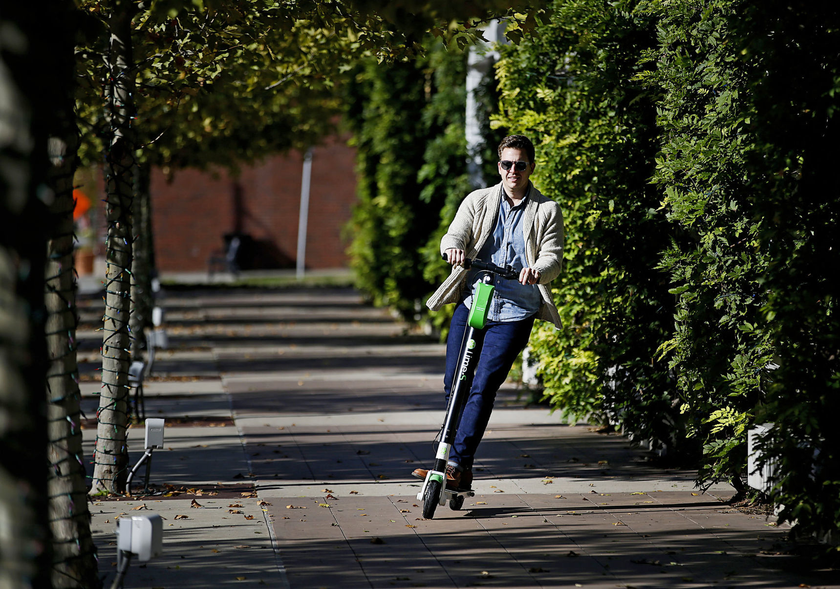 Can I ride a motorized scooter in the park?